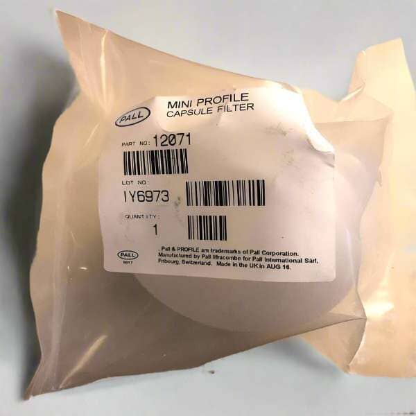 Pall Capsule Filter Mini Profile 3 um 90 cm2 9/16 in. Barb Filters Pall