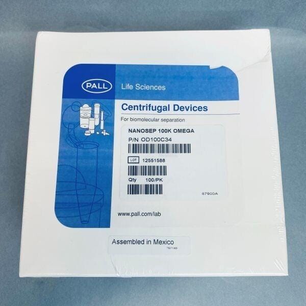 Pall Nanosep Centrifugal Device Omega 100K Pack of 100 Filters Pall