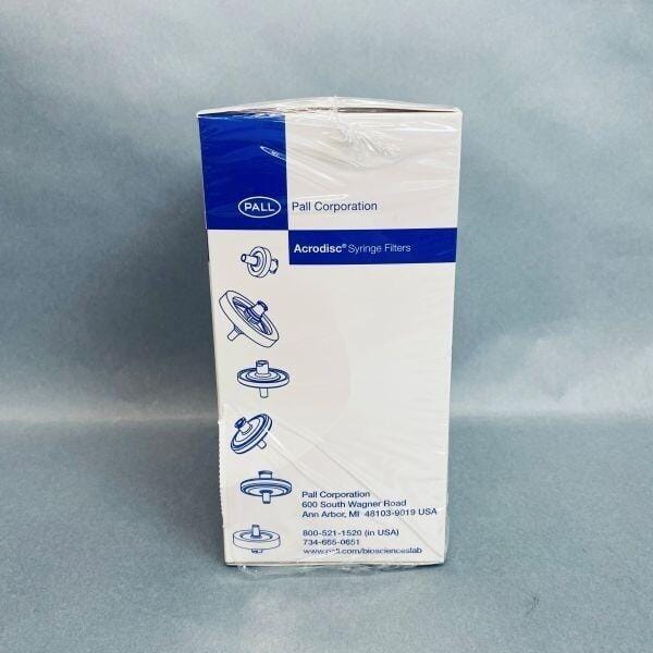 Pall Syringe Filter 0.1 um Acrodisc Supor Membrane 25 mm Diameter Pack of 49 Filters Pall