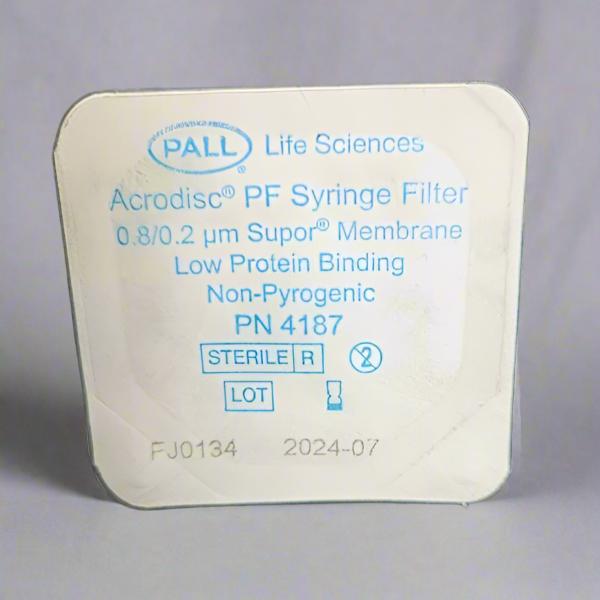 Pall Syringe Filter 0.2 um Supor Membrane PES 25 mm Diameter Box of 50 Filters Filters Pall