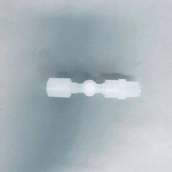 Parker 2 Way Stopcock PTFE 1/4 in. Pargrip x 1/2 in. MNPT PFA Compression Fittings Parker