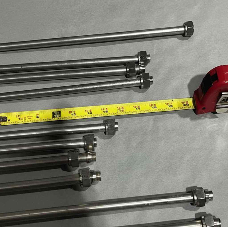 Parker A-Lok Terminated Tubing Sections 3/8" Double Ferrule Fittings - 30 pieces Hose & Tubing Parker