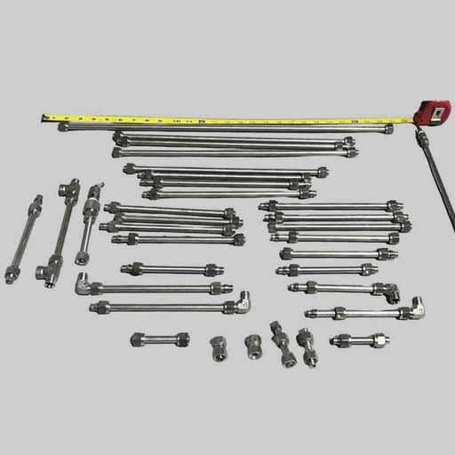 Parker A-Lok Terminated Tubing Sections 3/8" Double Ferrule Fittings - 30 pieces Hose & Tubing Parker