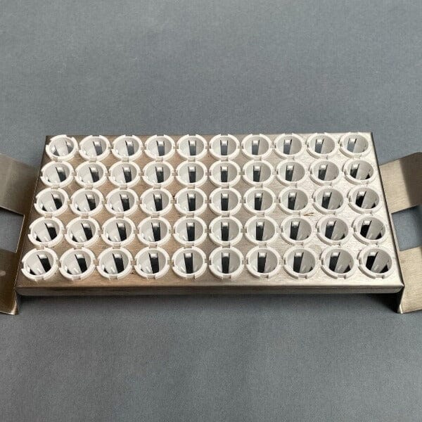 PCR Tube Rack 50 Place for 2 ml Tubes Stainless Steel 3 Racks Lab Consumables::Tubes, Vials, and Flasks VWR