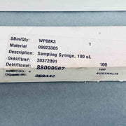 PerkinElmer Autosampler Sampler Syringe Barrel 100 ul Autosamplers Life Sciences Trading