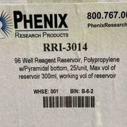 Phenix 96 Well 300 ml Reagent Reservoir Total of 25 Troughs Reagent Reservoirs Phenix