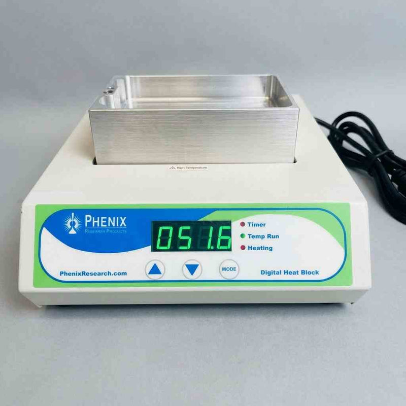 Phenix BSH1002 Digital Heat Block with PCR Plate Block Digital Display and Timer Dry Baths & Heat Blocks Phenix