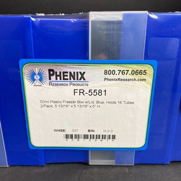 Phenix Research Freezer Box for 50 ml Tubes - 2 Boxes Lab Consumables::Tubes, Vials, and Flasks Phenix Research Products