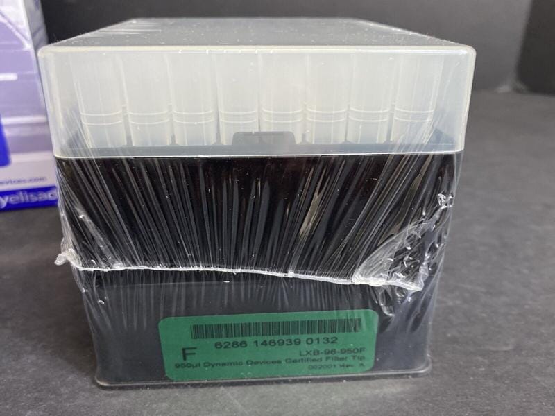 Pipette Tips 950 ul Filtered Sealed 6 Racks with 96 Tips Each Pipettes & Pipette Tips Dynamic Devices