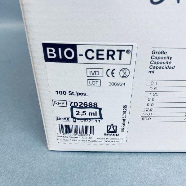 Plastibrand Bio-Cert PD-Tips Pipette Tips Sterile 2.5 ml BrandTech Lot of 56 Pipets & Pipette Tips BrandTech