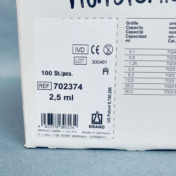 Plastibrand PD-Tips Pipette Tips 2.5 ml BrandTech Box of 100 Tips Pipets & Pipette Tips Palastibrand