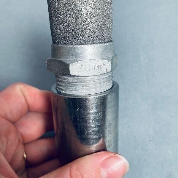 Porsilent Pneumatic Muffler G1 Threads Stainless Steel with Adapter Air Pressure Regulators Porsilent