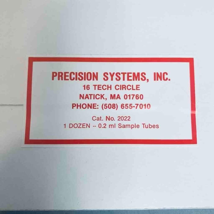 Precision Systems Sample Tube 0.2 ml Glass Sealed Pack of 12 Tubes Vials Precision Systems