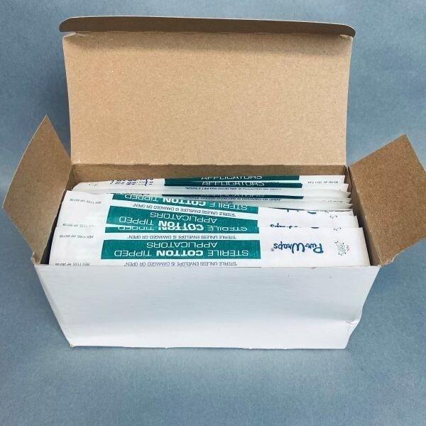 Puritan Cotton Tipped Wooden Applicator 6 in. Sterile Total of 1000 Swabs Swabs and Wipes Puritan