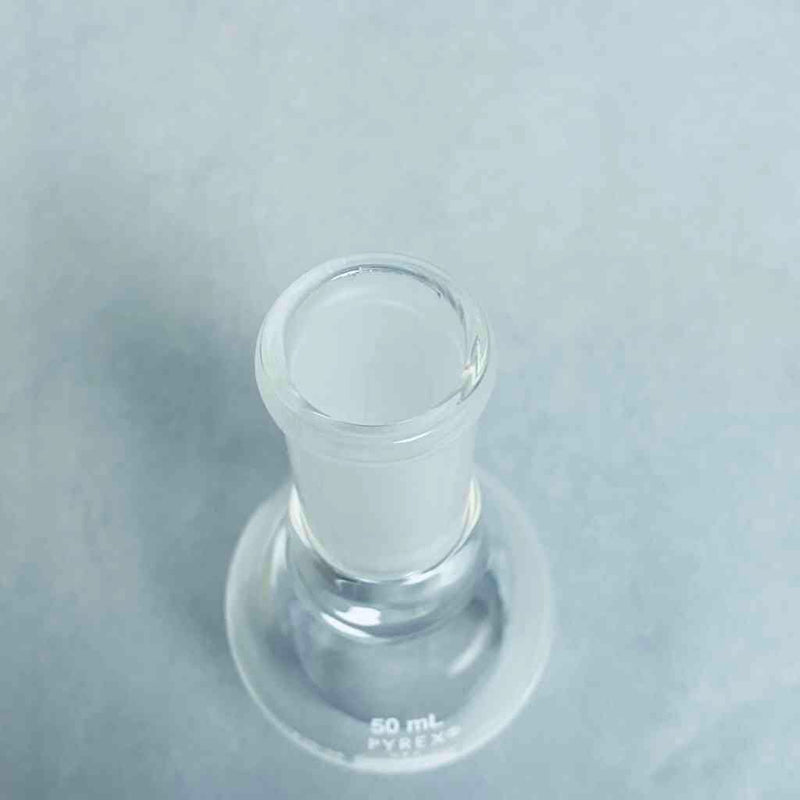 PYREX 50 ml Round Bottom Short Neck Boiling Flask 19/38 Outer Joint - Lot of 3 Flasks Glassware Corning