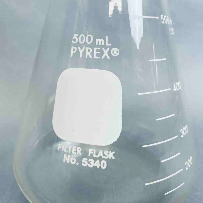 PYREX 500 ml Heavy Wall Filtering Flask with Sidearm Tubulation - Lot of 3 Flasks Lab Flasks Corning