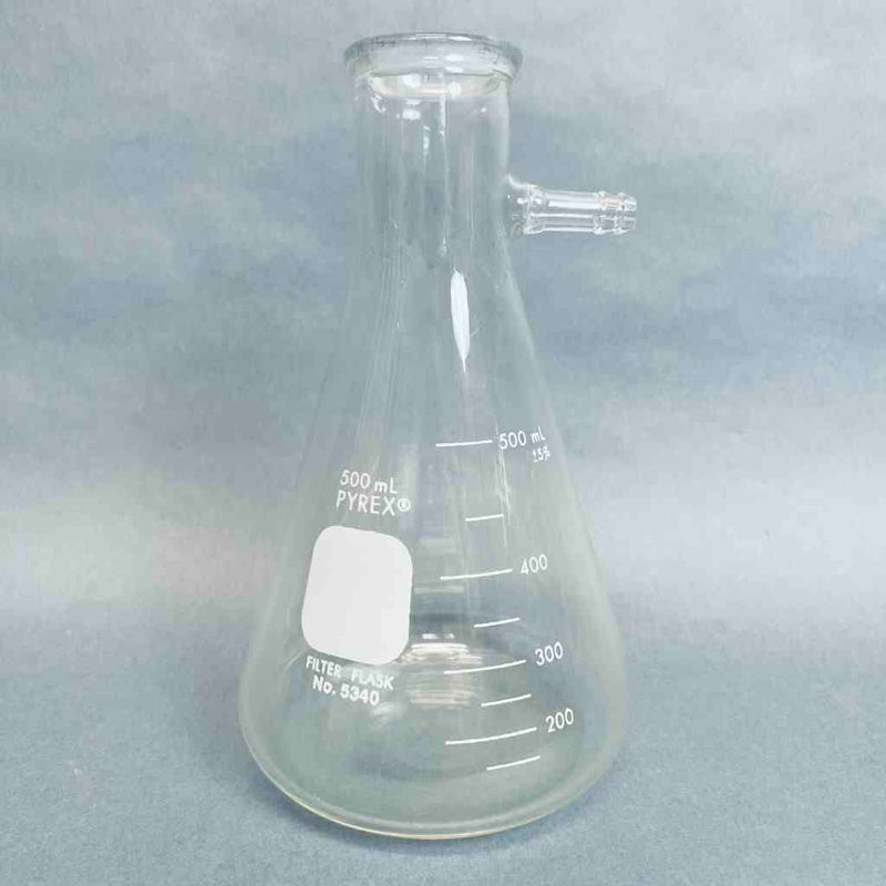 PYREX 500 ml Heavy Wall Filtering Flask with Sidearm Tubulation - Lot of 3 Flasks Lab Flasks Corning