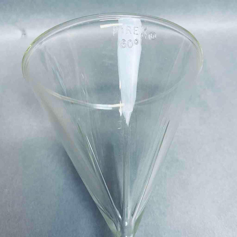 Funnel Crystal Pyrex Pyrex Fluted Funnel Short Stem 60 Degree Glass — Life Sciences Trading