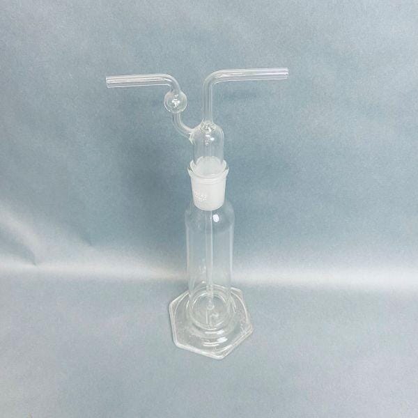 Gas Syringe Pyrex Pyrex Gas Washing Bottle with Plain Tip Tube 125 ml — Life Sciences Trading