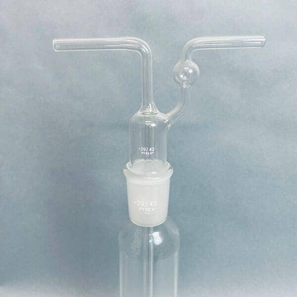Gas Syringe Pyrex Pyrex Gas Washing Bottle with Plain Tip Tube 125 ml — Life Sciences Trading