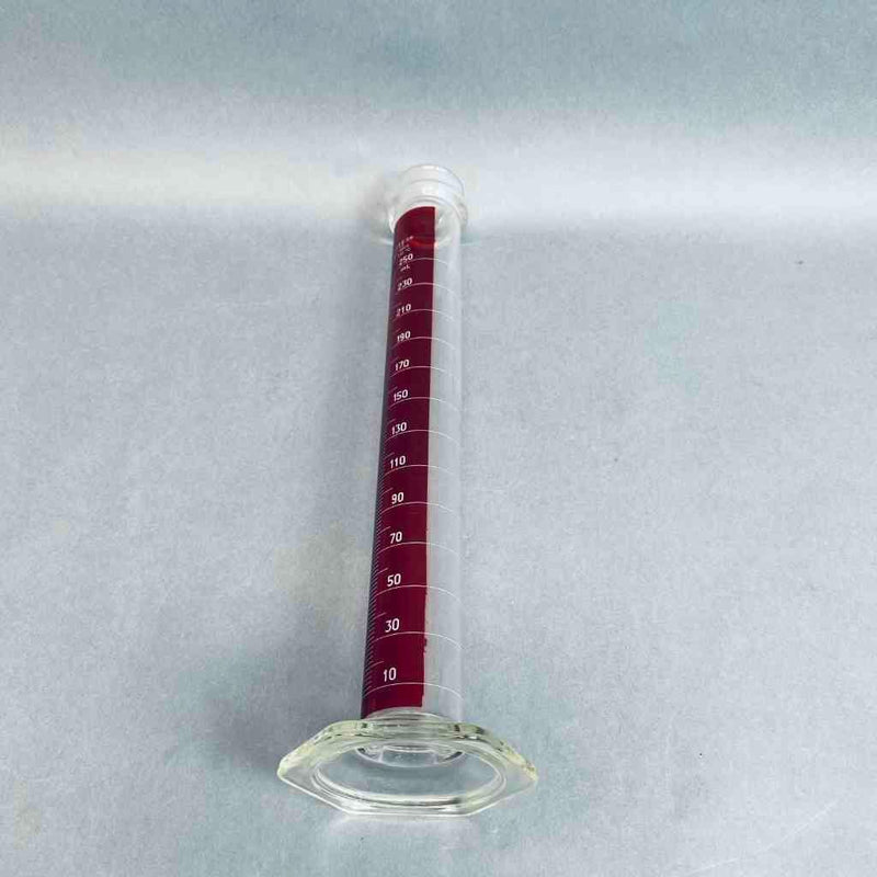 Pyrex Graduated Cylinder 250 ml with Reinforced Glass Bead Lifetime Red Strip Graduated Cylinders PYREX