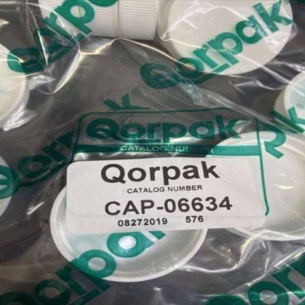 Qorpak Cap 38-400 White Polypropylene 48 Bags with 12 Caps Each Lab Consumables::Tubes, Vials, and Flasks Qorpak