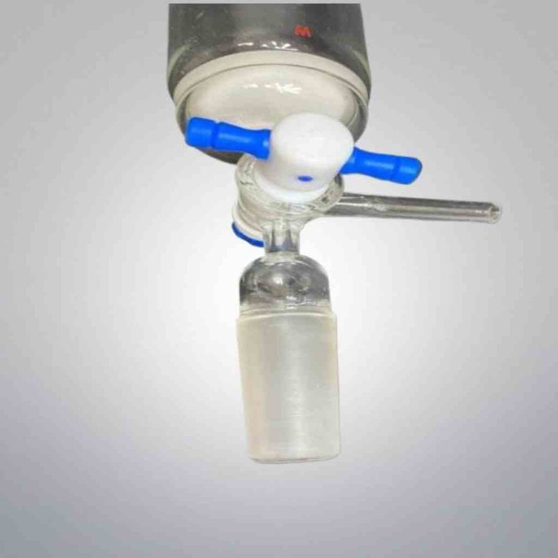 Quark Glass Peptide Synthesis Vessel 250 ml Glass 3 Way Stop QPE-3-5 Jointed Glassware Quark Glass