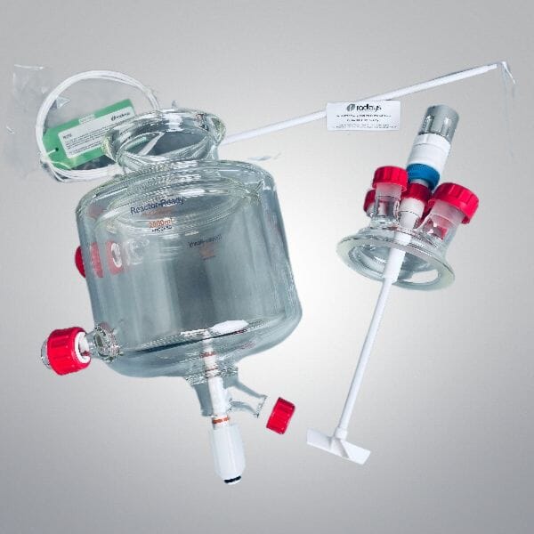 Radleys Vacuum Jacketed Process Vessel Kit 2000 ml with Stirrer and Probe Lab Equipment::Bioreactors & Fermenters Radleys