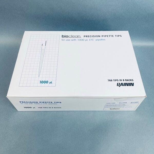 Rainin BioClean Pipette Tips 1000 ul RT-L1000 LTS Case of 768 Tips Pipets & Pipette Tips Rainin