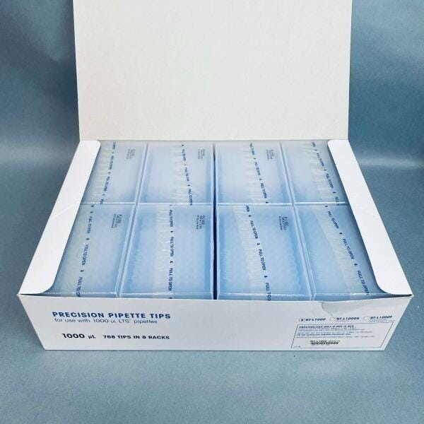 Rainin BioClean Pipette Tips 1000 ul RT-L1000 LTS Case of 768 Tips Pipets & Pipette Tips Rainin