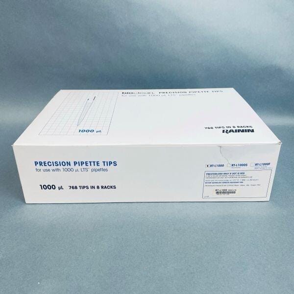 Rainin BioClean Pipette Tips 1000 ul RT-L1000 LTS Case of 768 Tips Pipets & Pipette Tips Rainin