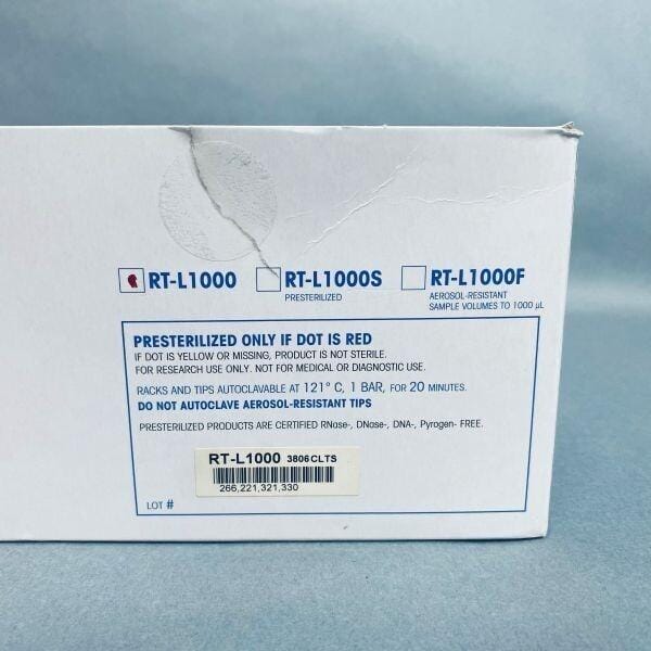 Rainin BioClean Pipette Tips 1000 ul RT-L1000 LTS Case of 768 Tips Pipets & Pipette Tips Rainin