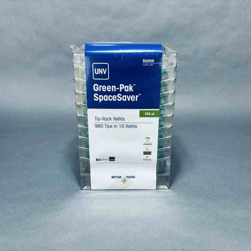 Rainin Green-Pak 250 ul Tip Rack 10 Refills of 960 Tips Total Pipets & Pipette Tips Rainin