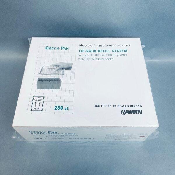 Rainin LTS Pipette Tips Green-Pak Sterile 250uL - Pack of 960 Tips Pipettes & Pipette Tips Rainin
