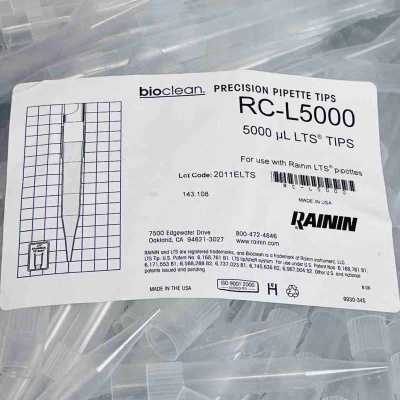 Rainin Pipette Tip LTS 5000 ul Total of 1250 Tips Pipets & Pipette Tips Rainin