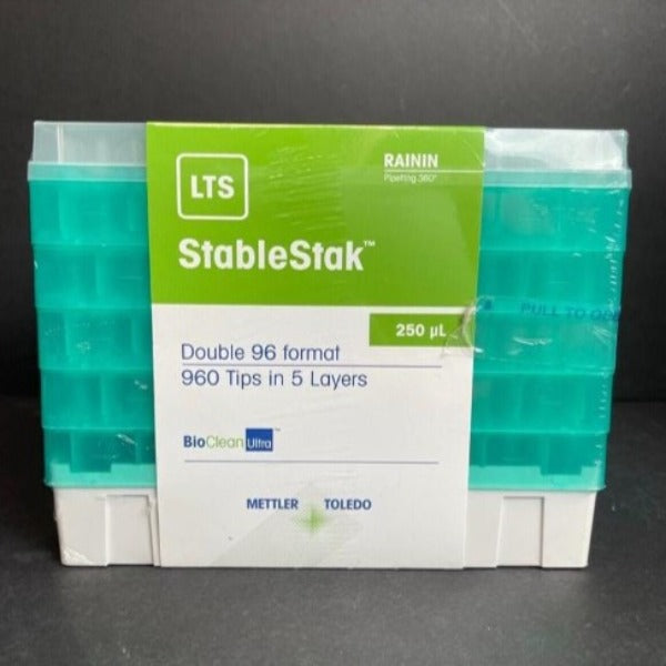 Rainin Pipette Tip StableStak 250 ul 5 Racks with 192 Tips Each - 960 Tips Total Pipettes & Pipette Tips Rainin