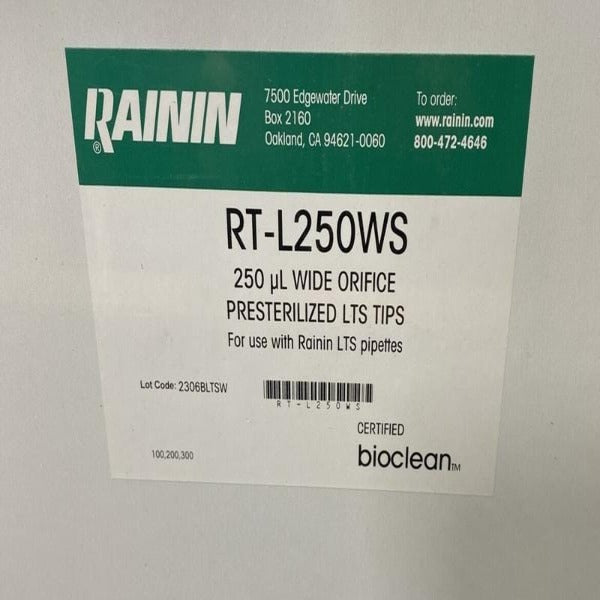 Rainin Pipette Tips LTS 250 ul Wide Orifice 10 Racks with 96 Tips Each Pipettes & Pipette Tips Rainin