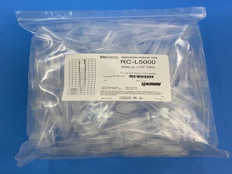 Rainin Pipette Tips BioClean 5000 ul 4 Packs with 250 Tips Each — Life
