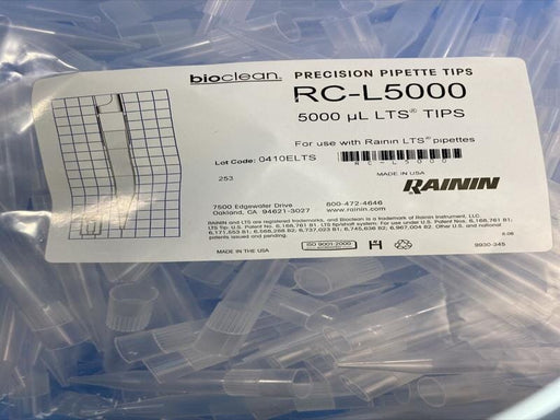 Rainin Pipette Tips LTS Bioclean 5000 ul 4 Packs with 250 Tips Each Pipettes & Pipette Tips Rainin