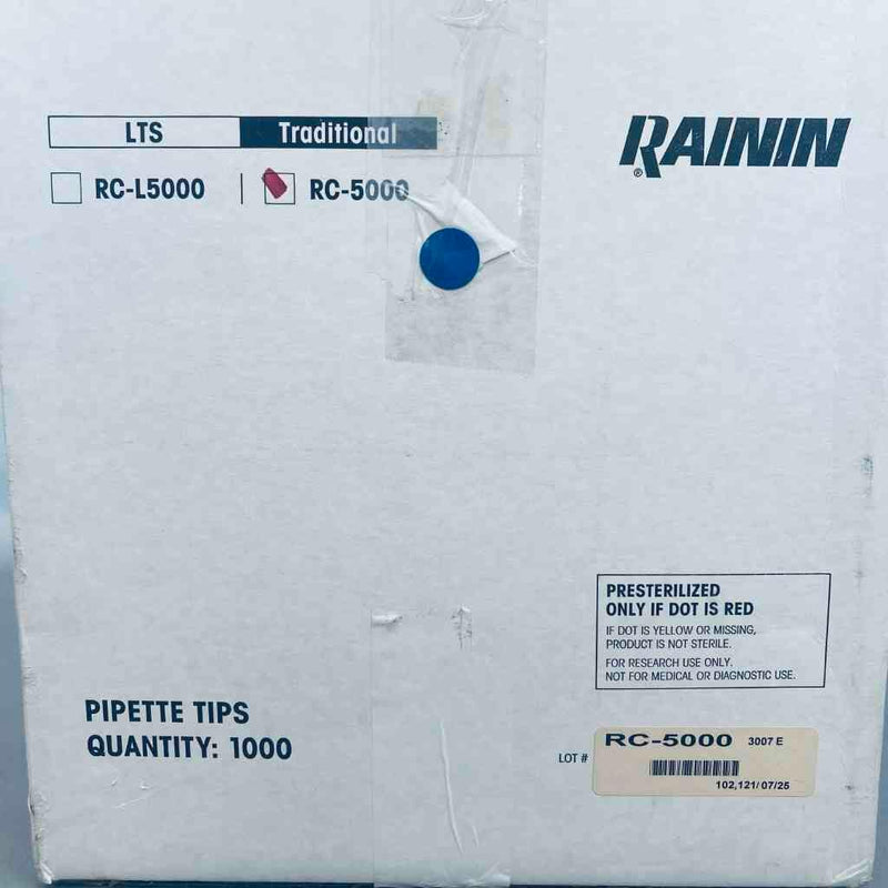 Rainin RC-5000 Pipette Tips 5000 ul Universal Fit Total of 750 Tips Pipets & Pipette Tips Rainin