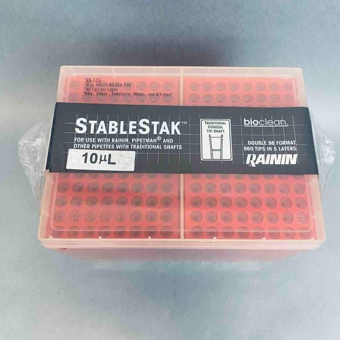 Rainin StableStak Pipette Tips Sterile 10 ul Case of 5 Packs of 960 Tips Each Pipets & Pipette Tips Rainin