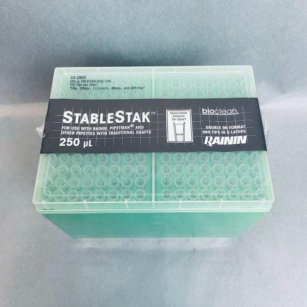 Rainin StableStak Pipette Tips Sterile 250 ul Case of 5 Packs of 960 Tips Each Pipets & Pipette Tips Rainin