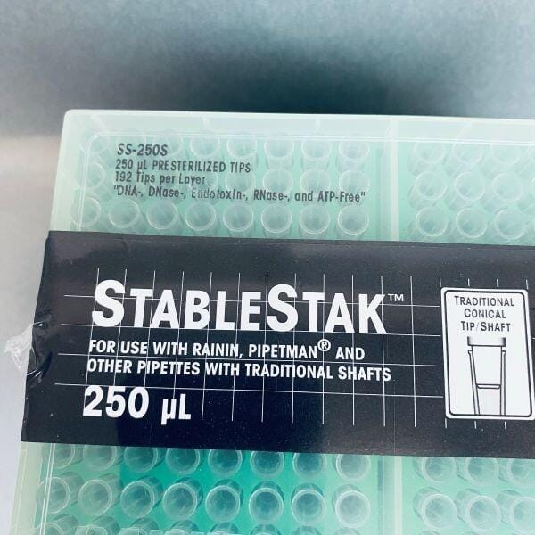 Rainin StableStak Pipette Tips Sterile 250 ul Case of 5 Packs of 960 Tips Each Pipets & Pipette Tips Rainin