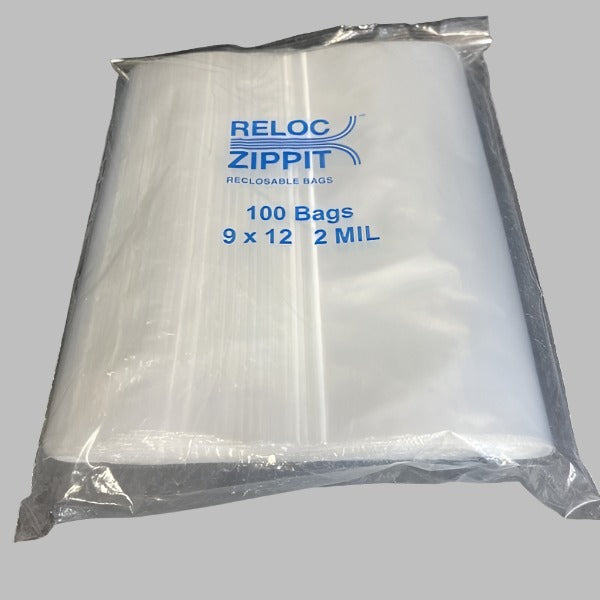 Buste Plastica 2 MIL Sacchetti Con Cerniera Trasparenti Richiudibili, 9x12 Pollici, Spessore 2 MIL, Pack Da 1-2000 Pezzi Cavo 2x10