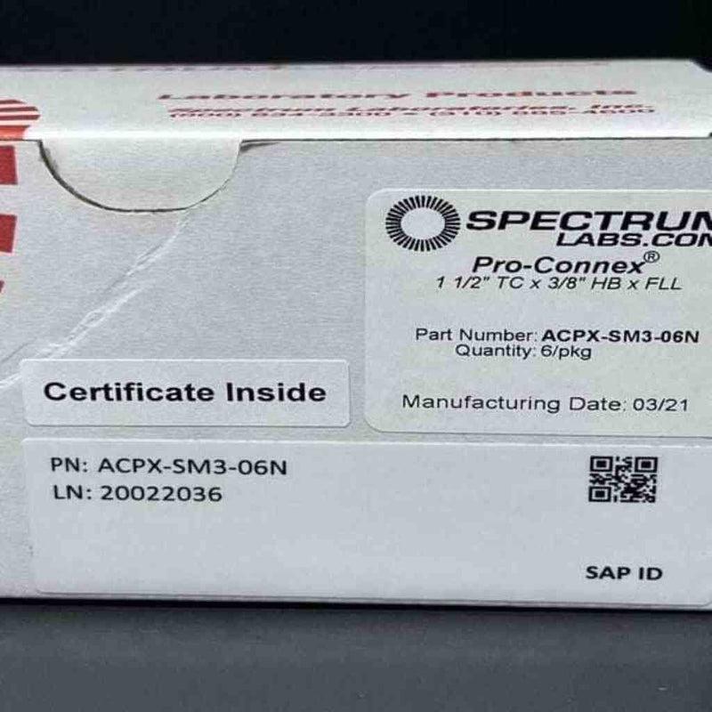 Repligen KrossFlo Fitting 1.5 in Sanitary to 3/8" 90 deg Hose Barb Lot of 6 Filters Repligen