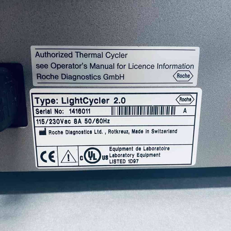 Roche LightCycler 2.0 Thermal Cycler System PCR Thermal Cyclers Roche