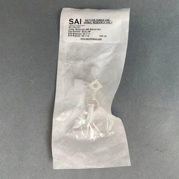 SAI Technologies 3-Way Stopcock with Swivel Nut Total of 10 Stopcocks Other Medical & Lab Equipment SAI Technologies