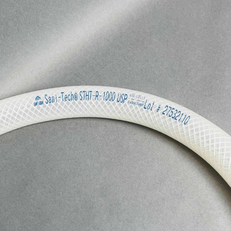 Saint-Gobain Sani-Tech Platinum Tubing Reinforced 1" ID x 5 ft w Clamps Lot of 2 Hose & Tubing Sani-Tech