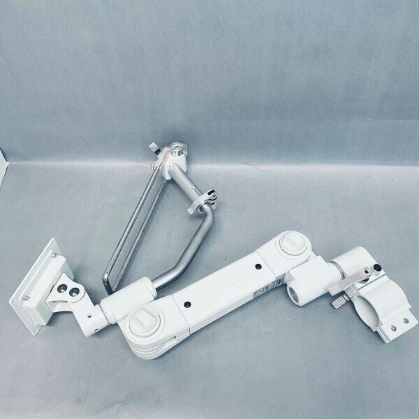 Sallas Industries Adjustable Monitor Arm Standard 7.5 - 13 kgs Load White with Mounting Keyboard and Mouse Tray Other Sallas Industries