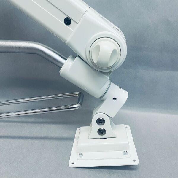 Sallas Industries Adjustable Monitor Arm Standard 7.5 - 13 kgs Load White with Mounting Keyboard and Mouse Tray Other Sallas Industries